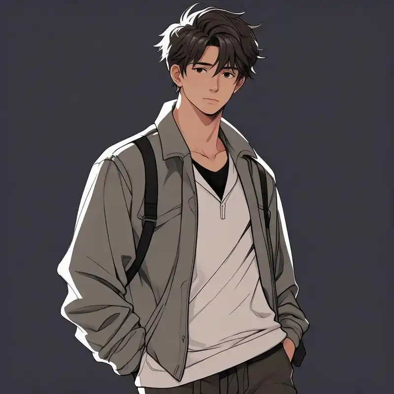 78简洁动漫风男生头像78 探索一组简约而不简单的动漫男生头像,每