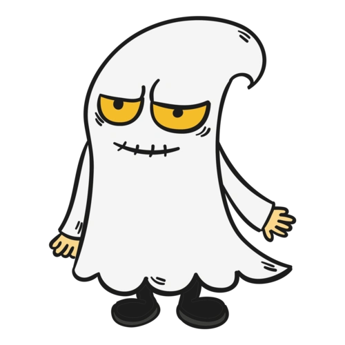 手绘万圣节幽灵插画图片