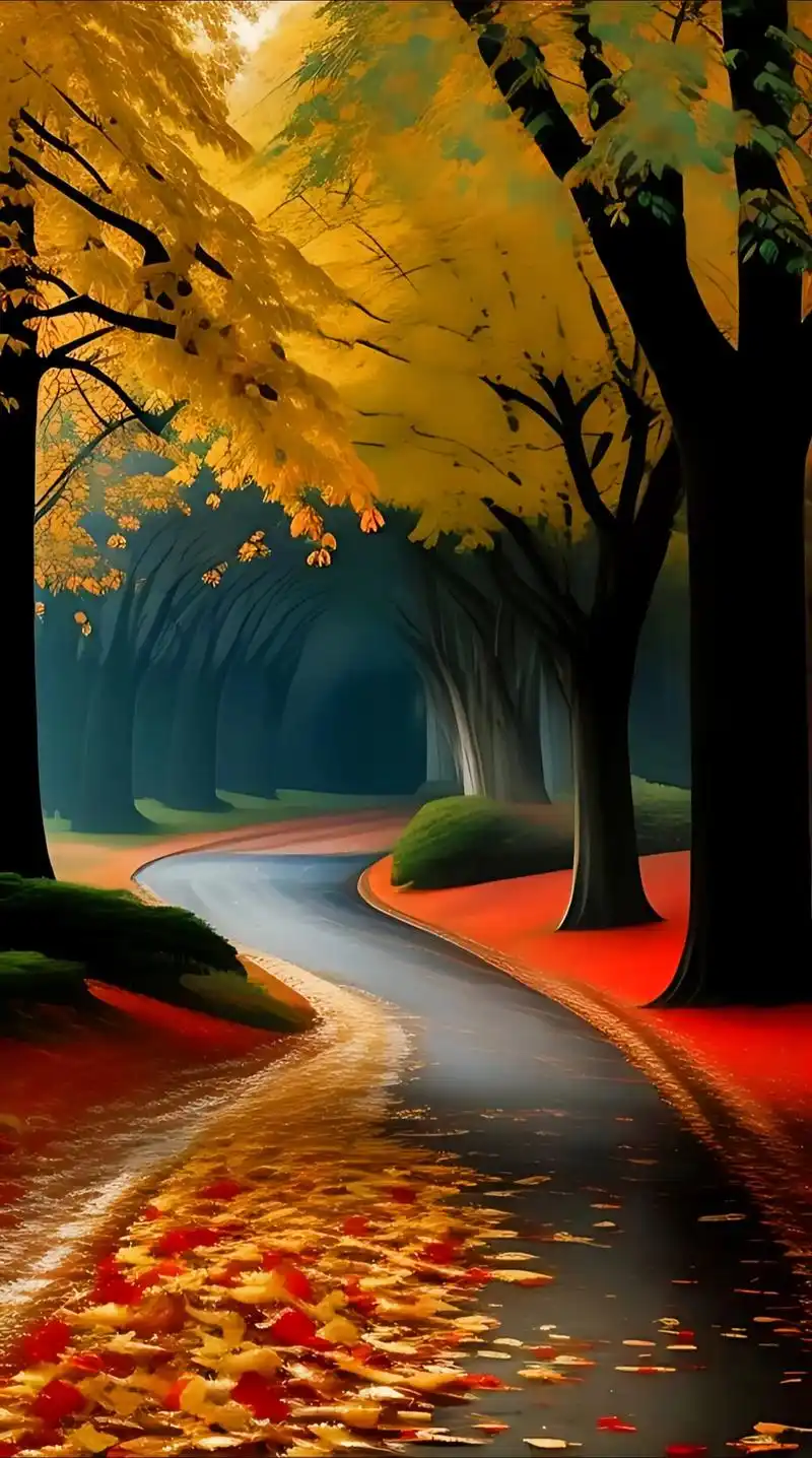 (2904700429)晚秋搭配落叶之景,超有意境#图文来了#壁纸#秋