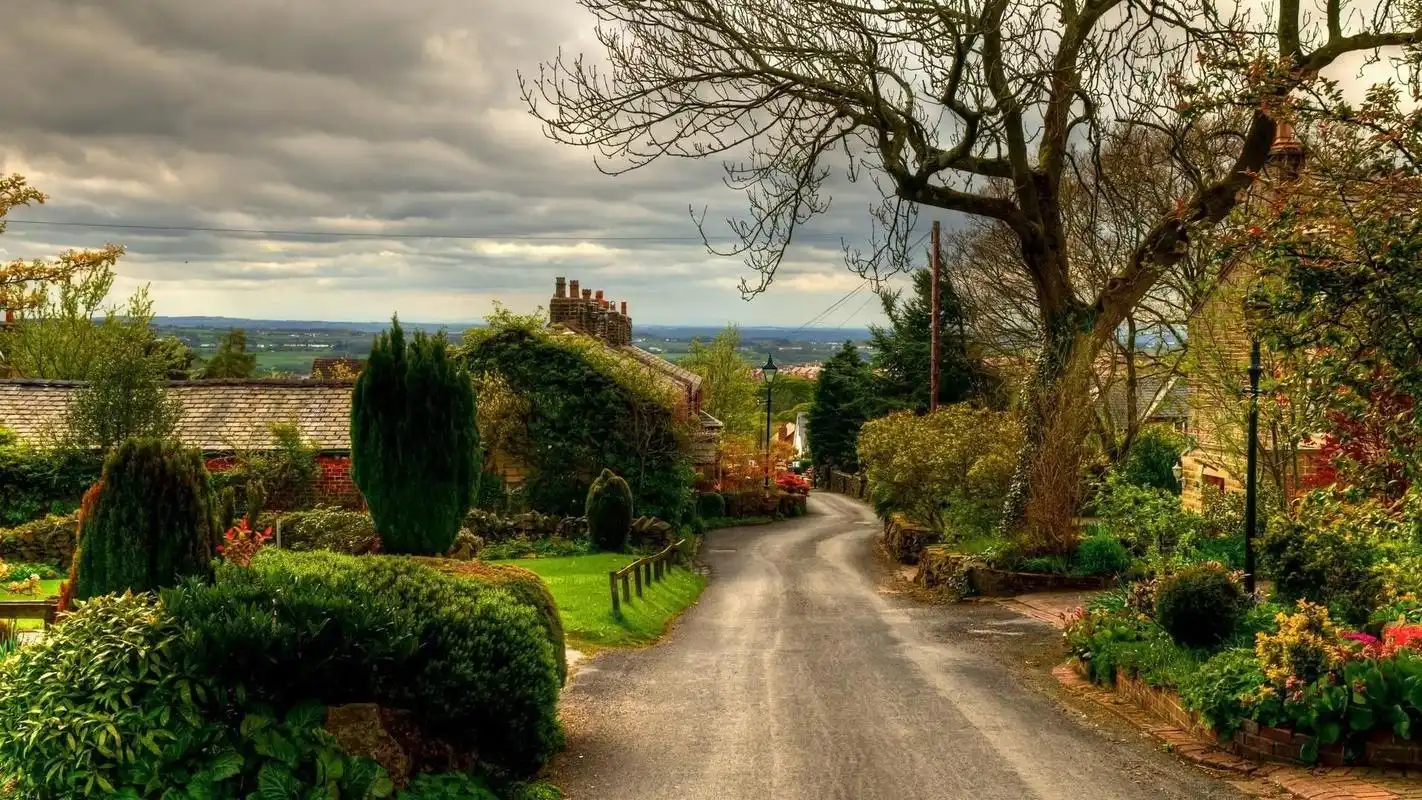 清新乡村田园风光高清桌面壁纸-风景壁纸-手机壁纸下载-美桌网