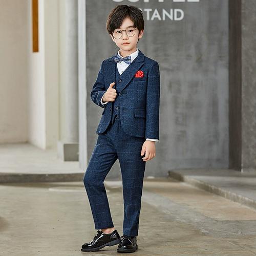 新款男童西服外套花童礼服小男孩主持钢琴演出服儿童男童西服套装