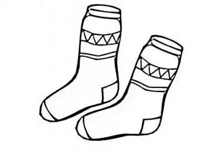 手工专题袜子简笔画
