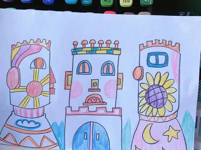 城堡儿童画简笔画