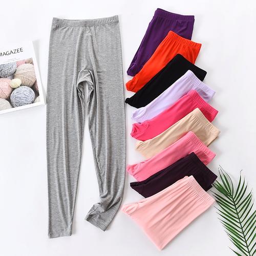 秋裤女春秋内穿莫代尔线裤纯棉打底裤女士保暖裤单件全棉大码薄款