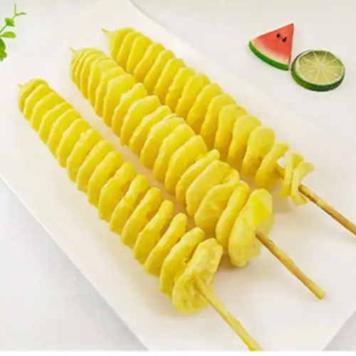 旋转魔幻薯塔黄金薯塔串土豆薯块油炸串串冷冻半成品商用食材10串
