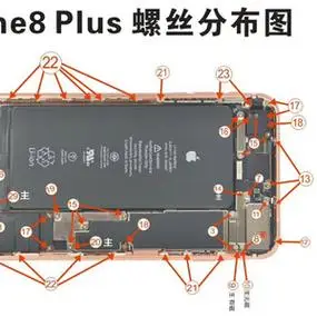 适用苹果8 8p液晶支架螺丝8代 全套螺丝 8p尾部螺丝 8代全套螺丝