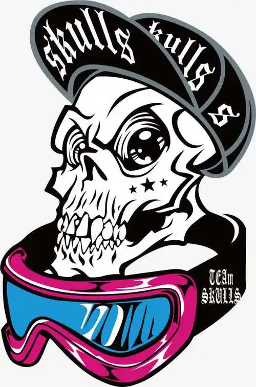 骷髅 嘻哈 潮流免抠素材免费下载_觅元素51yuansu.com