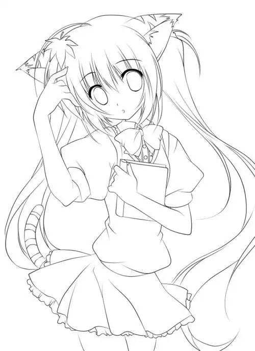 全身可爱型]铅笔画漫画人物女孩上身绘画图片     一说起外国的动漫