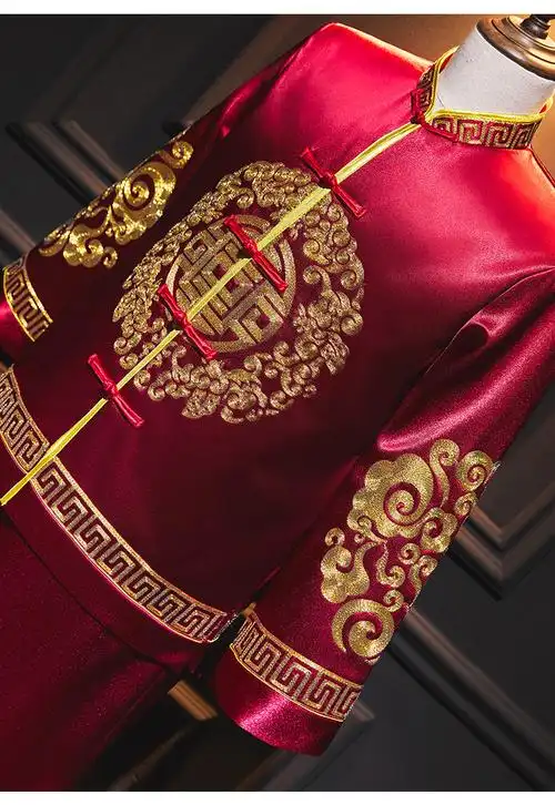 离韵 秀禾服男新郎结婚礼服2021新款中式婚礼敬酒服 景初男装 m