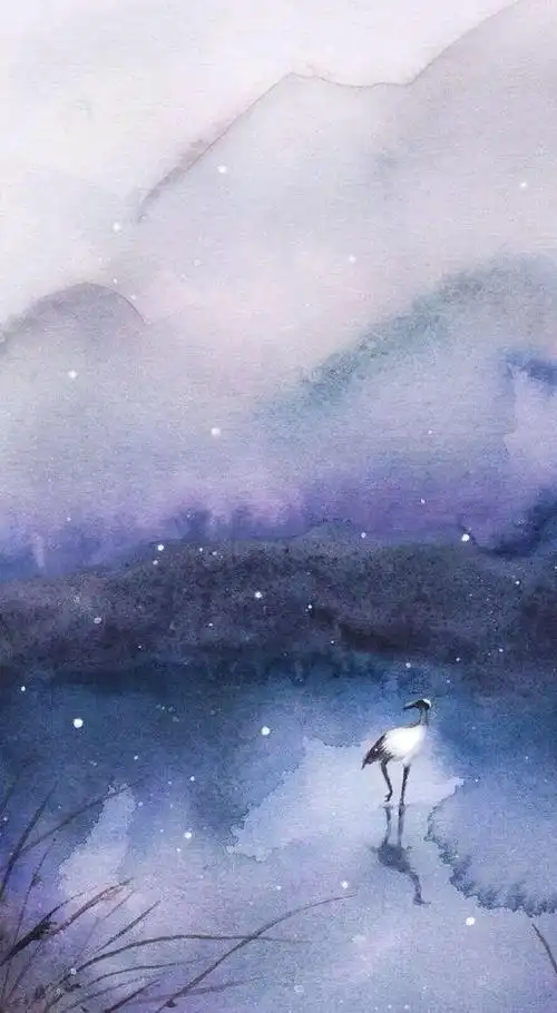 唯美古风背景插画(可做微信聊天背景)