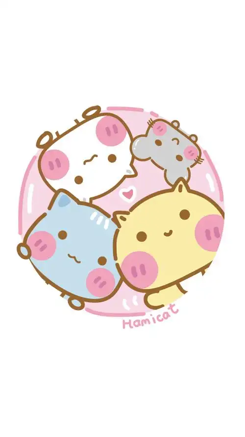 可爱卡通插画手机壁纸哈咪猫赞评论更多