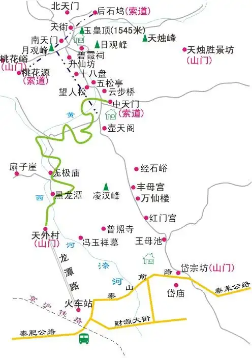 泰山旅游地图 泰山地图中文版 泰山电子地图