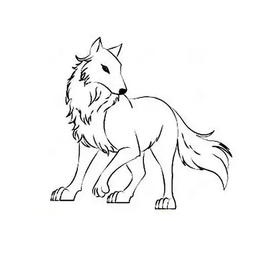 简笔画狼的画法 简笔画狼的画法可爱