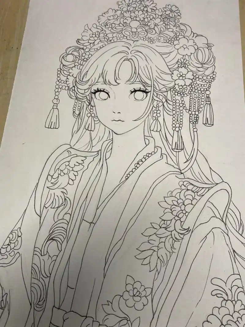 国风动漫马克笔手绘《簪娘》-(附步骤图)  国风动漫马克笔手绘《簪娘