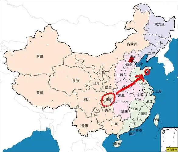 山东青岛属什么方位?以重庆为界线