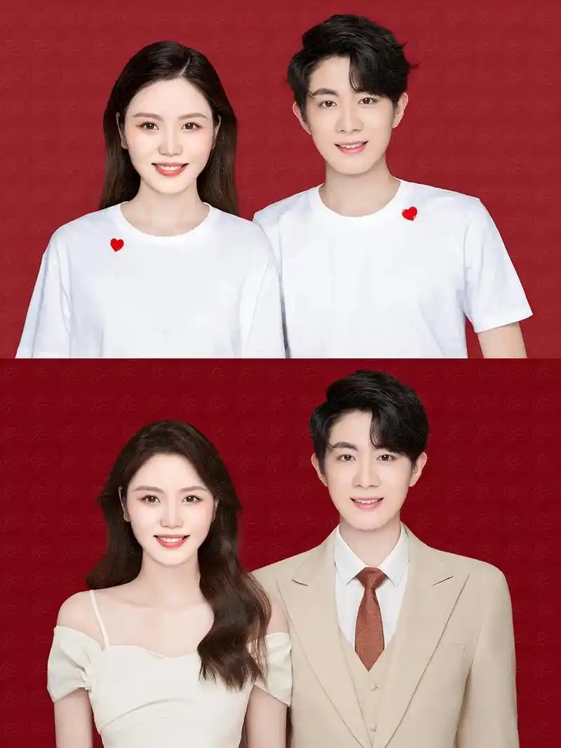 结婚登记照还可以这样修,花最少的钱,修最.好看的造型照片气质 - 抖音