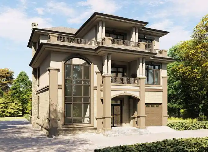 湖北襄阳丨12×12m乡住三层欧式别墅,尽显欧式风格的优雅浪漫