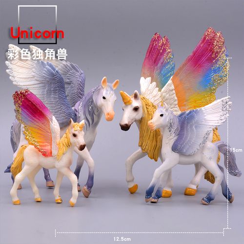 独角兽模型仿真动物儿童神话飞马 神兽 带翅膀马认知摆件装饰礼物