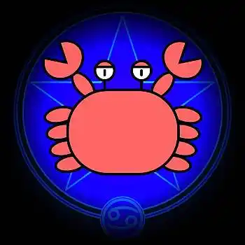 卡通,黄道宫形,黄道十二宫,巨蟹座,矢量,象征,深蓝,星星,背景