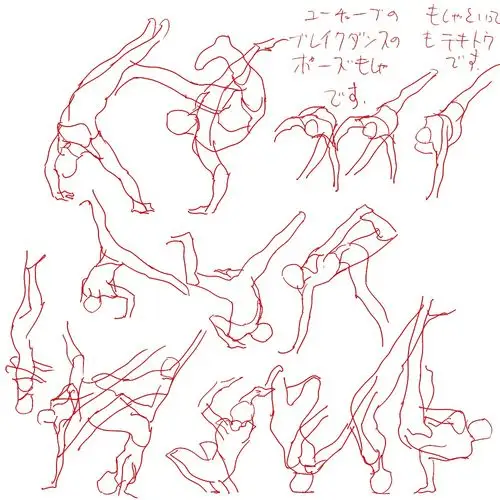 画师0033参照 youtube 的视频画的一组街舞动态图