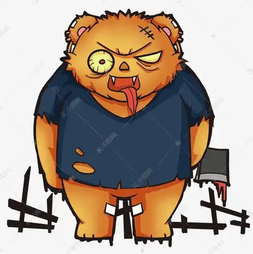 万圣节可怕恐怖狗熊