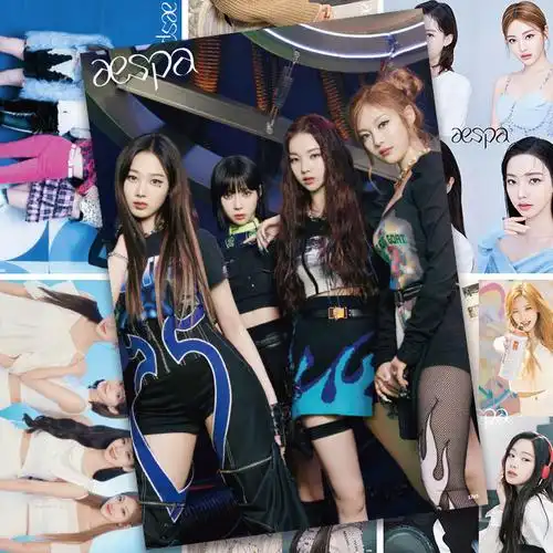 aespa海报winter柳智敏宁艺卓韩国ai女团新专辑房间宿舍墙贴纸玫瑰ae