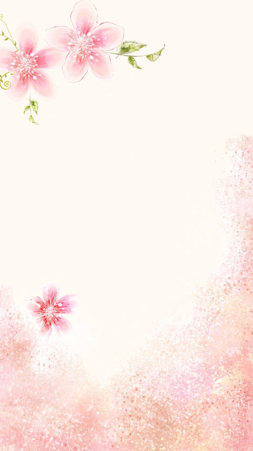 淡雅粉色桃花h5背景