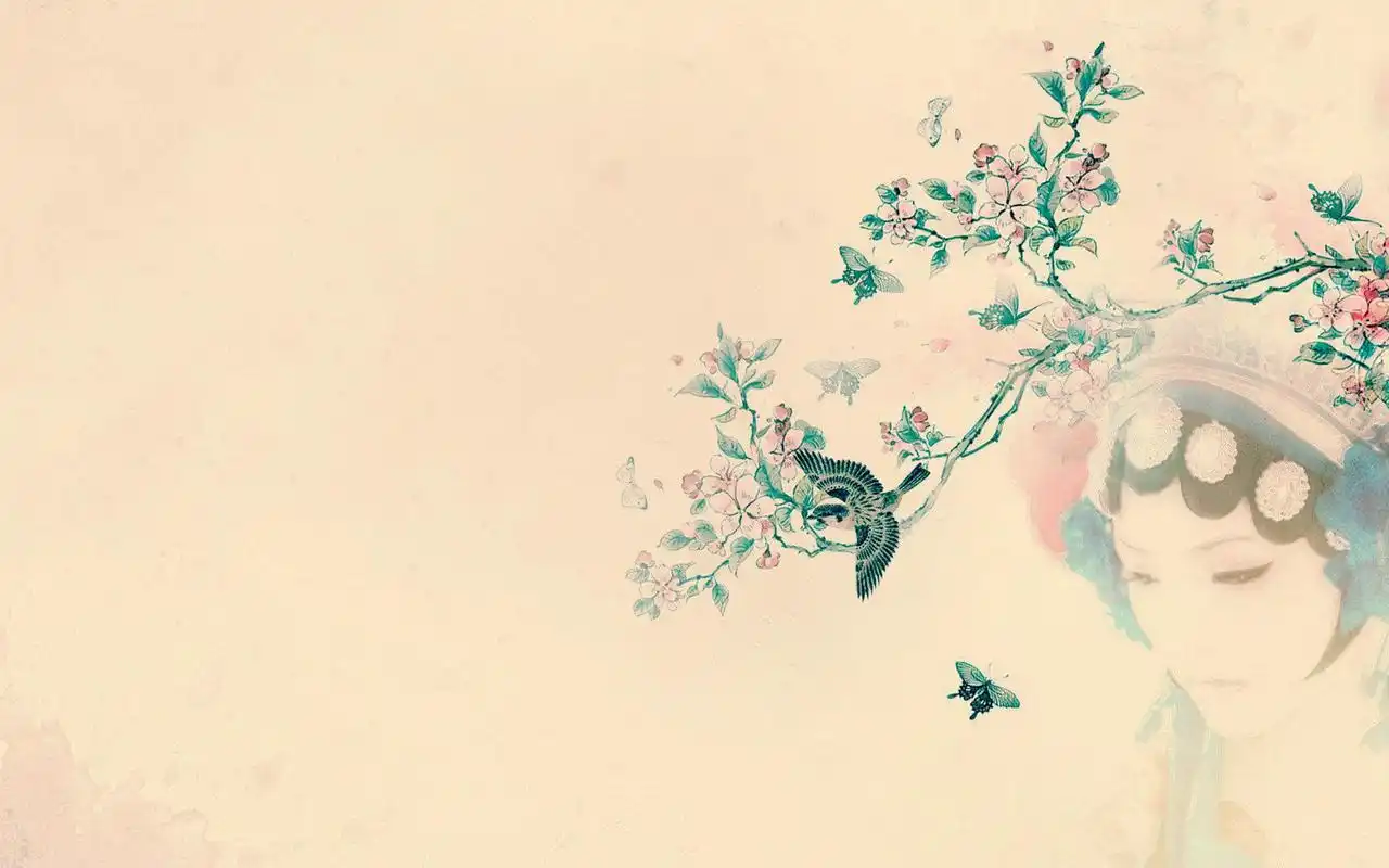 小清新淡雅的中国风插画背景精选壁纸图片(二)