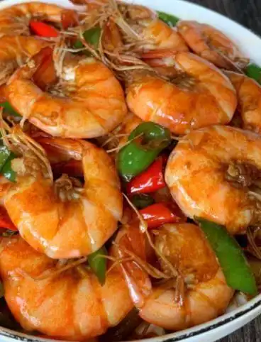 低脂美味家常下饭菜,辣椒炒大虾