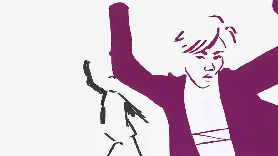 动感舞步卡通人物跳舞视频素材