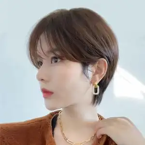 假发女短发2021年新款时尚圆脸bobo齐耳帅气中性波波头日式短发套