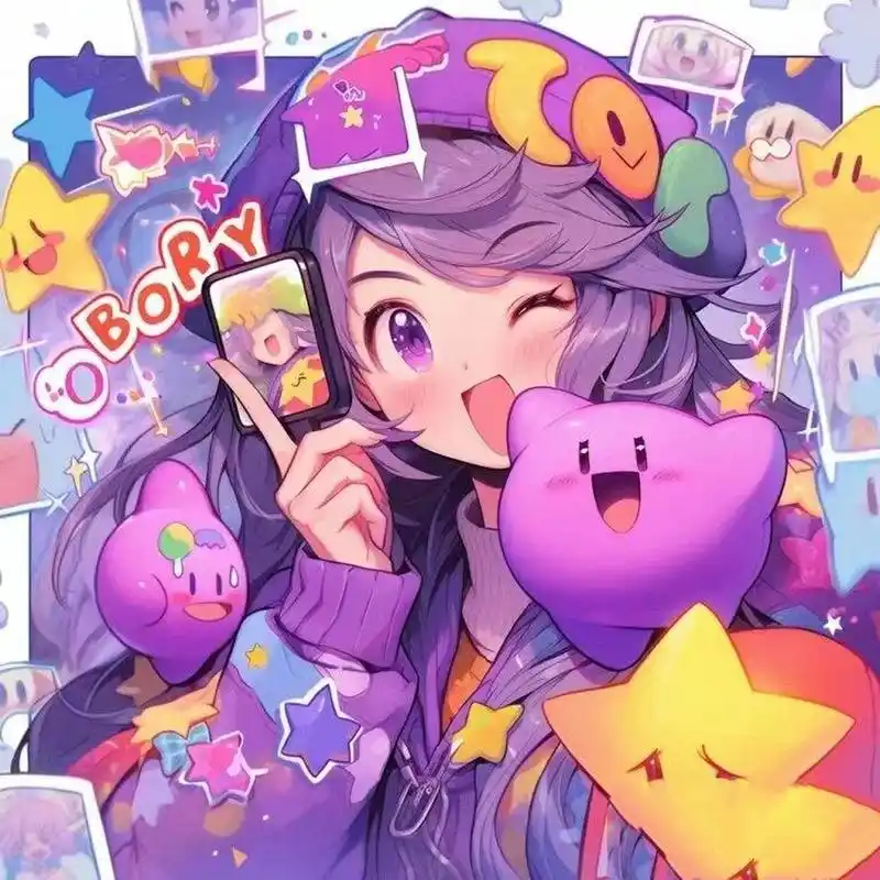 多巴胺闺蜜头像,紫色系的哦!