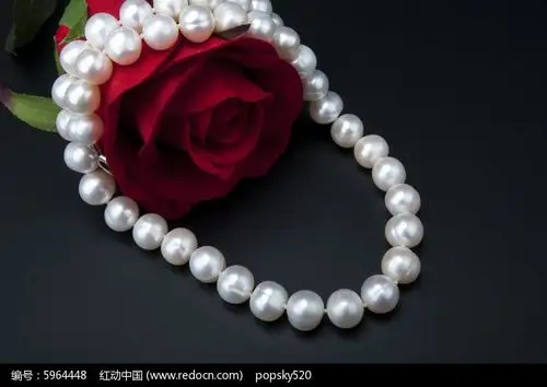玫瑰道具珍珠项链高清素材