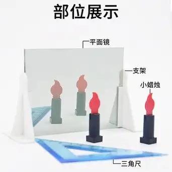 凸透镜凹透镜片光学玻璃三棱镜凹面镜凸面镜大号支架光学实验器材