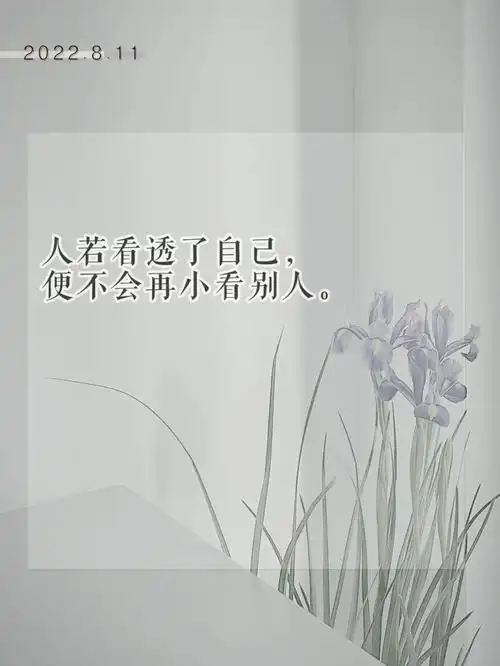 人若看透了自己便不再小看别人～#人间清醒  #短句文案  #女性成长