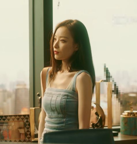 流金岁月朱锁锁倪妮同款修身牛仔吊带连衣裙高腰气质包臀裙春夏款