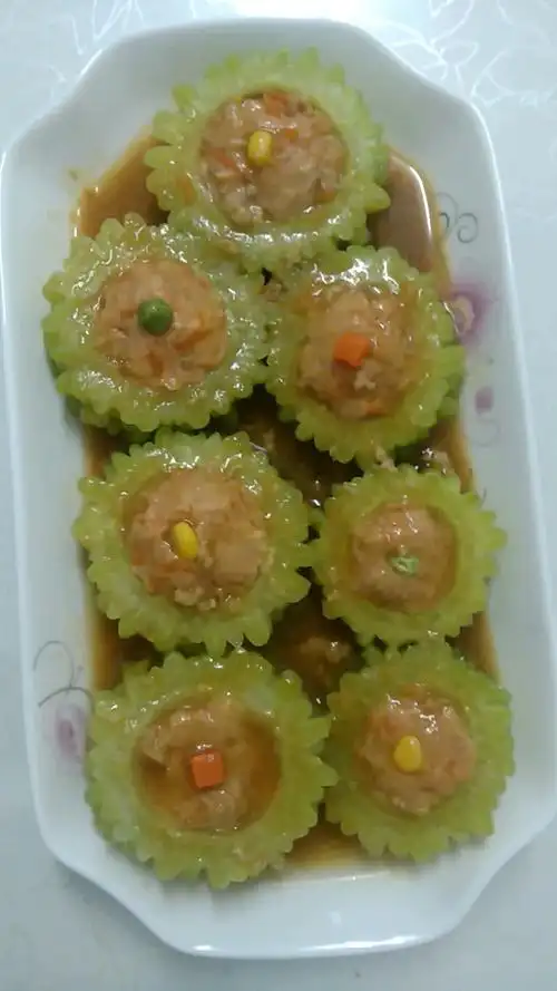 苦瓜酿肉的做法图解6