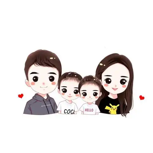 动漫头像精选,一家四口微信头像设计,有你喜欢的