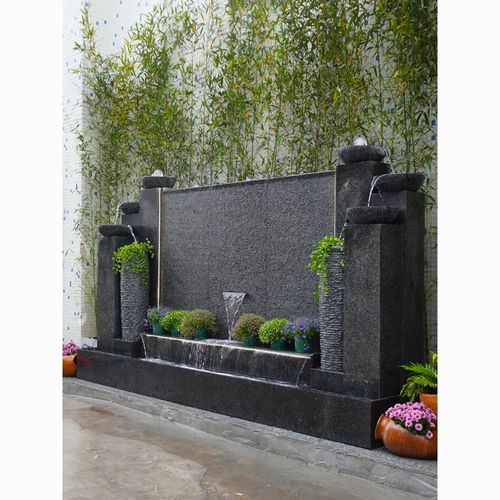 水幕墙流水屏风流水墙大型欧式庭院影壁墙隔断流水石喷泉水景摆件