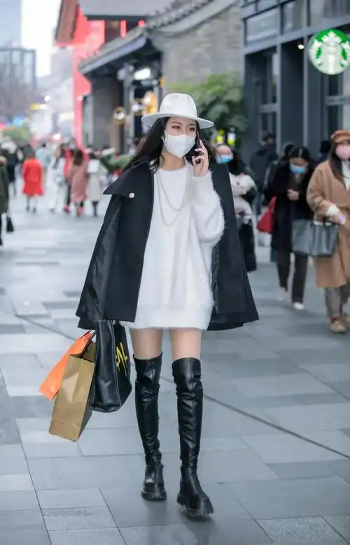 8组过膝高筒靴穿搭示范哪组好看