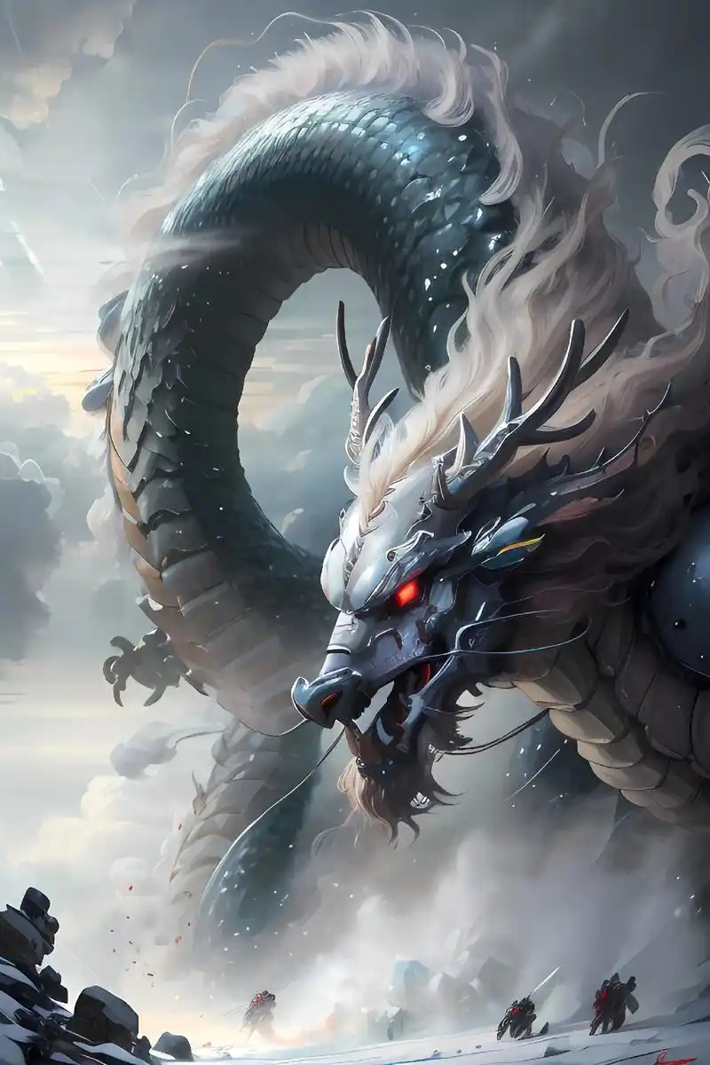 红眼白龙霸气侧漏.#抖音图文来了 #手机墙纸 #欢迎取图 # - 抖音