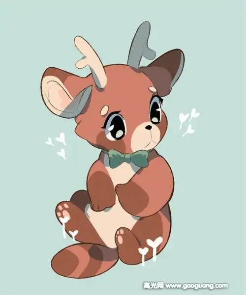 动漫动物插画图片,可爱动物插画作品集