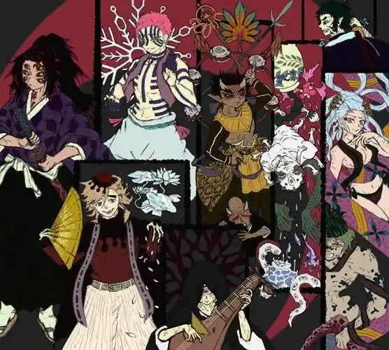 上弦集结ポストロ的鬼灭之刃pixiv插画图片