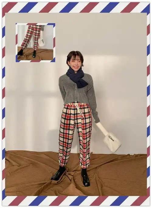 格子裤子配什么鞋(今年超火的"格子裤")