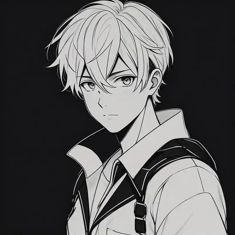 黑白素描男生头像,霸气冷酷又帅气90 今日份黑白素描男生头像来啦!