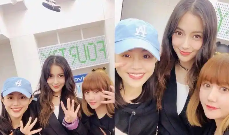 原创闺蜜晒私下聚会照为杨颖庆生混血高颜值不输杨颖嘟嘴玩亲亲动作