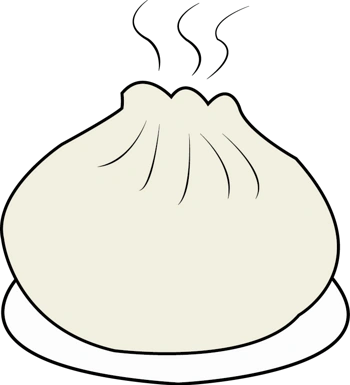 热腾腾的包子卡通手绘装饰元素