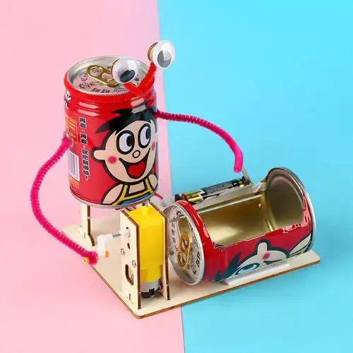 小学生科技小制作发明马达玩具手工diy材料科学实验烧烤机器人袋装小