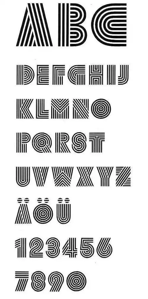 分享一波,超级好看的线条字体!