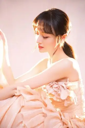 性感美女明星郑爽一袭蛋糕裙诱惑写真67